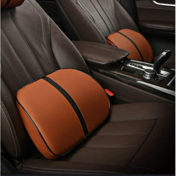 CxhicLuv Car Lumbar Cushion Auto Back Support Slow Bounce Foam 9 Massage Points Car Comfort Accessories Supplies Back Pain Relief Posture Correction Drivers Office Workers, Coffee