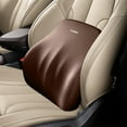 thumbnail image 1 of CxhicLuv Car Lumbar Cushion, Auto Lower Back Support, Curved Foam 38x37cm Breathable, Car Comfort Accessories, Back Pressure Reduction for Drivers, Office Chair Users, Brown, 1 of 6