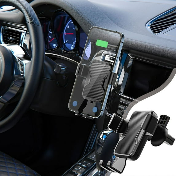 CxhicLuv Car Phone Mount, Auto Vent Bracket, 360° Rotating Stable Clamp, Car Electronic Accessories, One-Hand Operation for Drivers, Navigators