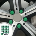 thumbnail image 1 of CxhicLuv Car Wheel Hub Caps, Auto Tire Nut Covers, Diamond Studded Multi-Color Plastic, Car Exterior Accessories, Screw Protection & Decoration for Car Owners, Modifiers, Green, 1 of 6
