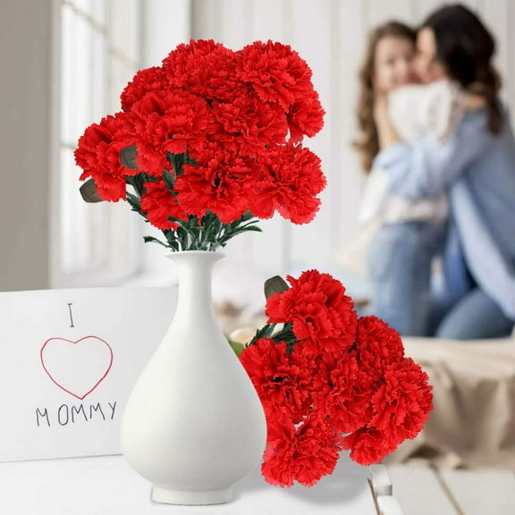 CxhicLuv Carnation Bouquet, Fake Flower, Mother's Day Multicolor Living Room Dining Table Design, Mother's Day Gifts Supplies, Gratitude Expression, Daughters, Sons