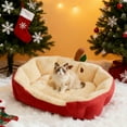 thumbnail image 1 of CxhicLuv Christmas Pet Bed, Semi-Enclosed Red Reindeer Pet Sofa for Dogs & Cats, Cozy & Warm Winter Pet Bed, Removable Washable Cushion, Christmas Holiday Pet Gifts, Christmas Decor for Pets, 1 of 7