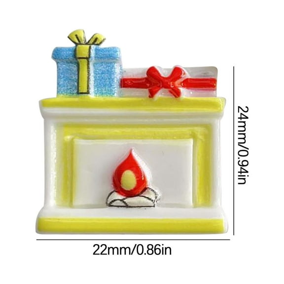 CxhicLuv Christmas Resin Charms, Beads Miniature Ornaments for Christmas Tree, DIY Decorations & Scrapbooking Supplies, Santa Claus, Snowman, Reindeer, and Holiday Crafts