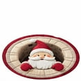 thumbnail image 1 of CxhicLuv Christmas Rug, Optical Christmas Carpet for Holiday Decor, Festive Round Rug with Santa & Gnome Design, Non-Shedding & Washable Christmas Decorations for Living Room & Bedroom, 1 of 7