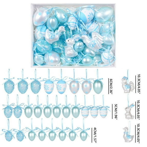 CxhicLuv Christmas Tree Baubles, 30Pcs 3cm Hanging Ornaments, Bright Colored Easter Eggs for Kids & Holiday Parties, Mini Christmas Tree Decorations, Christmas Gifts & Holiday Decor