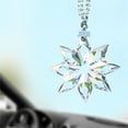 thumbnail image 1 of CxhicLuv Crystal Snowflake Car Pendants, Octagonal Rearview Mirror Decor, Dazzling Artificial Glass Design, Brings Romance & Luck to Rides, Multiple Colors for Personalized Style, Clear, 1 of 3