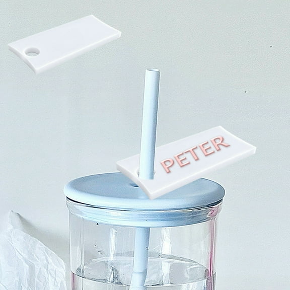 CxhicLuv DIY Personalized Name Tag, Silica Gel Cup Tumbler Lid Topper, Customizable Name Plate for Drinkware & Personalized Gifts, Fun & Unique Decoration for Cups & Tumblers