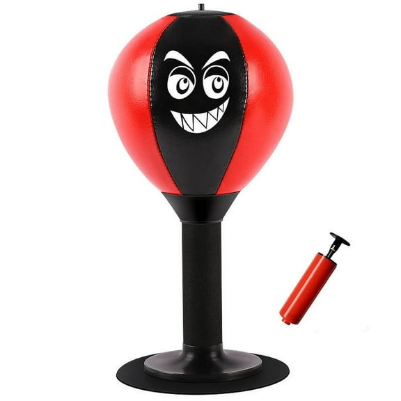 CxhicLuv Desktop Boxing Sandbag, Mini Speed Punching Bag for Stress Relief, Tabletop Boxing Toy for Adults & Kids, Fun Office Stress Relief Game, Punching Practice with Suction Cup Base