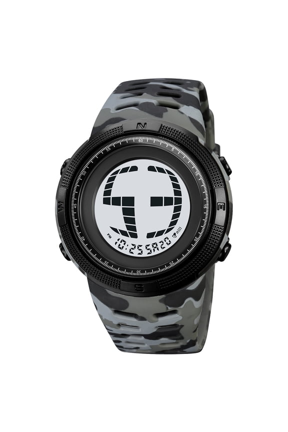 Digital Waterproof Sports Watch, 50M Water Resistance, Multi-Function Digital Display, EL Backlight, ABS Plastic Case and TPU Soft Rubber Strap for Outdoor and Everyday Wear