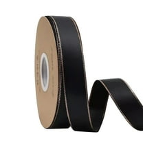 CxhicLuv Double Gold Edged Polyester Ribbon, 25 Yards Velvet Christmas Ribbon, Red Wired Ribbon for DIY Christmas Decorations, Gift Wrapping & Wreaths, Holiday Ribbon for Crafting & Home Decor