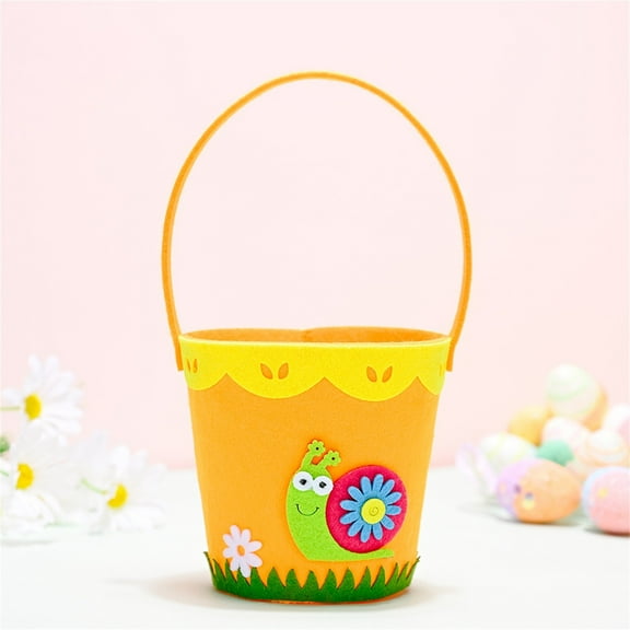 CxhicLuv Easter Basket, Cute Chick Design, Portable Non-Woven Fabric Basket for Easter Egg Hunt, High-Quality Easter Gift, Kids Easter Decorations, Fun Seasonal Décor, Perfect for Kids