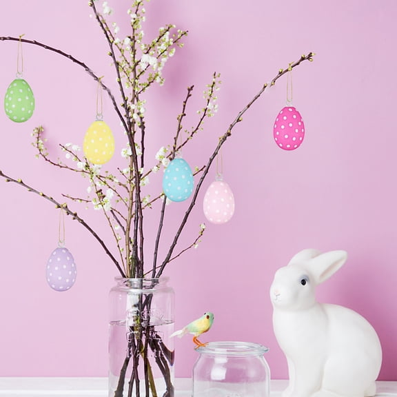 CxhicLuv Easter Eggs, Holiday Ornaments, 2.36in Colored Vintage Style Spray Decor, Easter Decor Accessories, Festive Display Accent, Parents, Party Planners