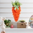 thumbnail image 1 of CxhicLuv Easter Faux Carrot Wreath with Bow, LED Lighted Spring Door Sign, Holiday Easter Decorations for Patio & Garden, Whimsical Wreath for Spring Parties & Front Door Décor, 1 of 6