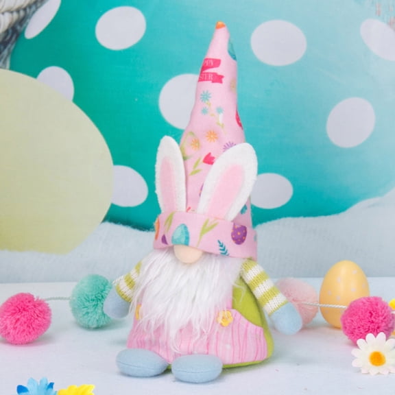 CxhicLuv Easter Gnome Doll, Handmade Holiday Decoration, Lucky Elf Figurine for Easter, Christmas Decorations & Spring Decor, Cute Resin Tabletop Ornament for Home & Office