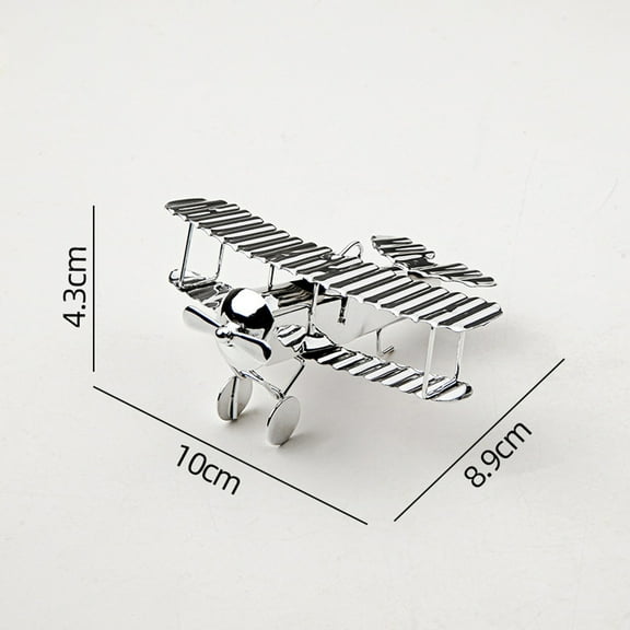 CxhicLuv Electroplated Aircraft Model, Personalized Vintage Iron Art Aircraft, Christmas Ornaments, Retro Aviation Model, Metal Airplane for Home & Office Decorations, Aviation Lovers Collectible