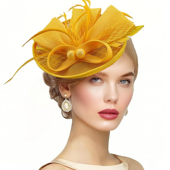 CxhicLuv Elegant Women’s Tea Party Hat, Faux Linen Wide Brim for Christmas Parties, Garden Events & Weddings, Fashionable Sun Protection, Christmas Gifts for Her, Holiday Accessory