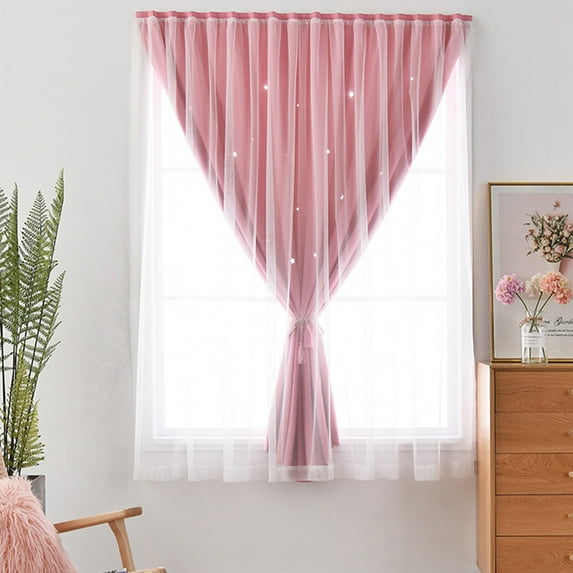 CxhicLuv Embroidered Sheer Curtains, Light Filtering Window Drapes for Living Room & Bedroom, Soft White/Gray/Blue Sheer Polyester Curtains for Christmas Home Decor & Window Covering