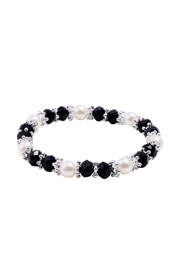 Exquisite Crystal Bracelet, Sweet Wristband Accessory, Great for Parties, Daily Wear, Sparkling & Durable, Suitable for Women, Gift Givers, Black