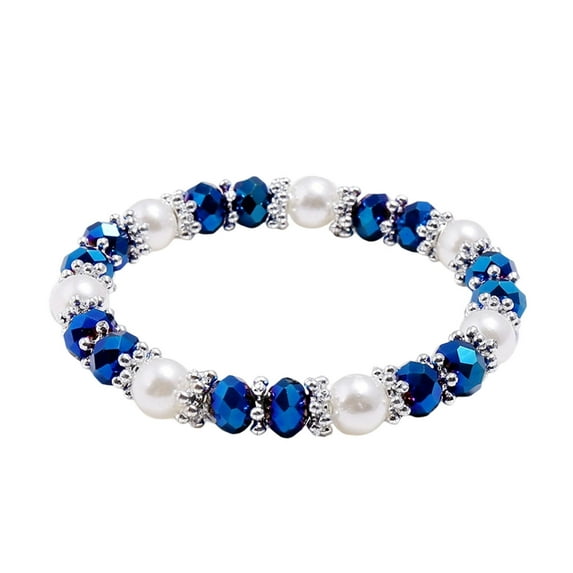 CxhicLuv Exquisite Crystal Bracelet, Sweet Wristband Accessory, Great for Parties, Daily Wear, Sparkling & Durable, Suitable for Women, Gift Givers, Blue