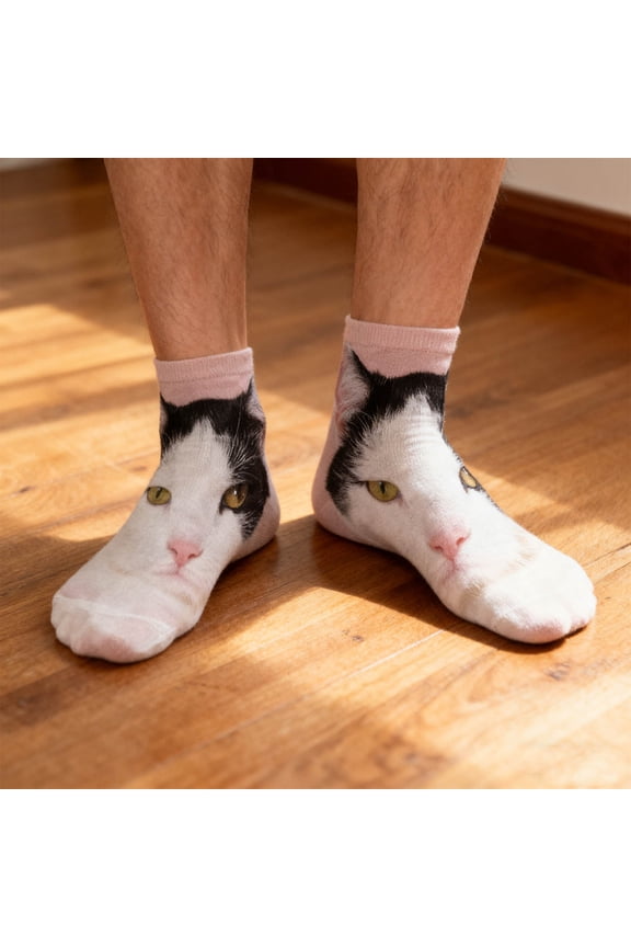 Face Print Socks, Fun Mid-Calf Unisex Socks with Expressive Face Print, Soft and Breathable Material, Comfortable Fit for Daily Wear and Gifting, Perfect for Men and Women