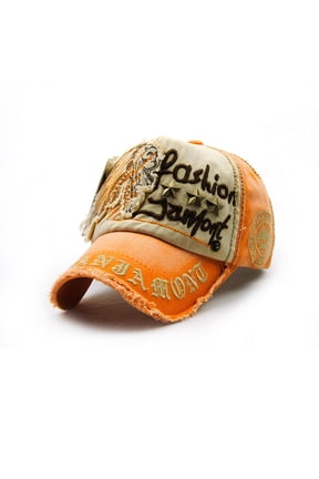 Fashionable Baseball Cap, Distressed Outdoor Flannel with Letter Patchwork Buckle, Casual Hat for Men & Women, Adjustable Sports Cap, Stylish Outdoor Hat for Hiking & Daily Wear