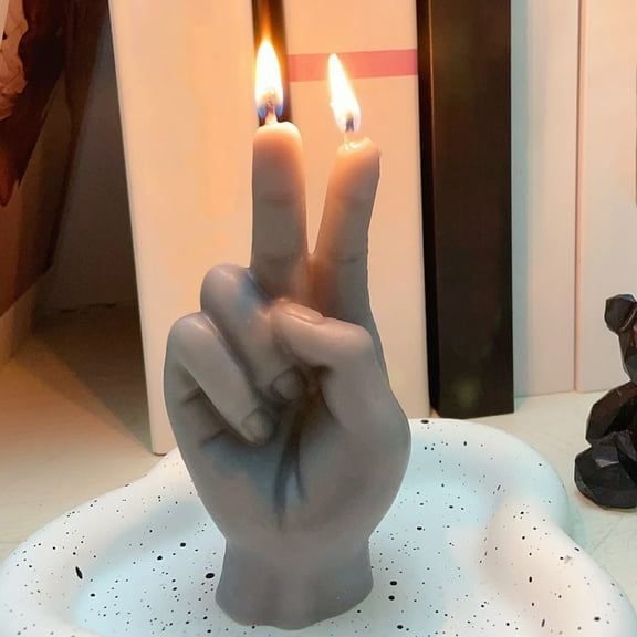 CxhicLuv Finger Gesture Candle, Aromatherapy Funny Biye Scissors Hand Candle, Unique Home Decor Candle, Relaxing Scented Candle for Living Room, Bedroom & Holiday Party Decor