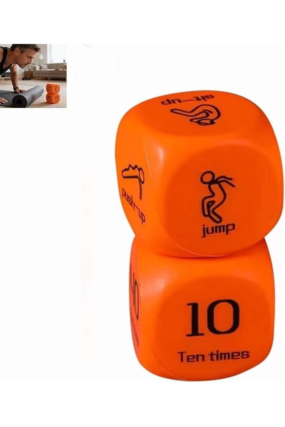 Fitness Sports Exercise Dice, 6-Sided Dynamic Workout Game for Family & Group Training, Portable Dice for Home Gym & Physical Activities, Fun Teamwork Exercise Dice