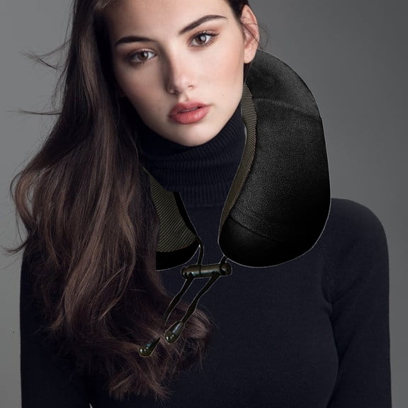 CxhicLuv Foam Neck Pillow for Travel, Soft Suede U-Shaped Neck Support Cushion, Comfortable Office & Car Neck Pillow, Lightweight, Versatile Neck Pillow for Travel, Road Trips & Relaxation