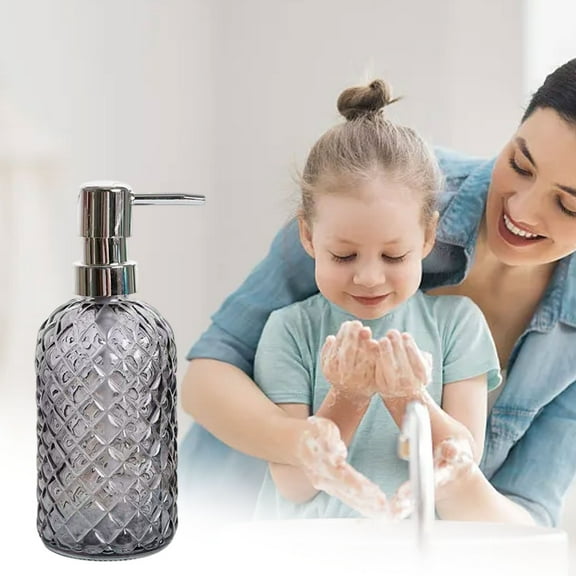 CxhicLuv Foaming Soap Dispenser, Refillable Glass Pump Bottle for Hand Soap, Body Wash, Shampoo & Lotion, Convenient for Bathroom or Kitchen, Space-Saving, Green/Blue/Orange/Gray/White