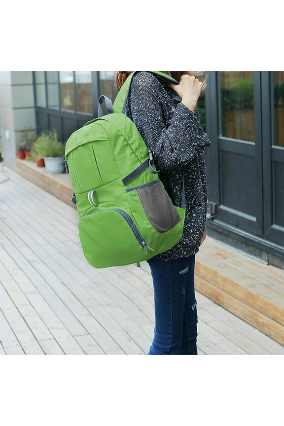 Foldable Outdoor Backpack, 17.7×11.8×6.3 Inch Ultralight Travel Bag – Polyester, Large Capacity, Portable – Ideal for Mountaineering, Travel, Hikers, Travelers, Green