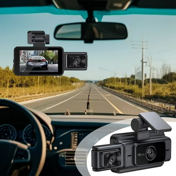 CxhicLuv Front-Inside Dash Cam, Dual Lens Car Recorder 4.8×1.9 Inch IR Night Vision, WiFi App, G-Sensor – Ideal for Late-Night Drives, Rideshares Night Shift Workers, Rideshare Drivers
