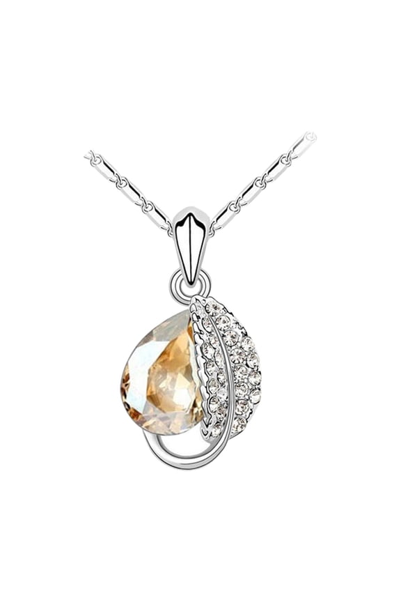 Gorgeous Diamond Leaf Necklace, Crystal Combination Design, Elegant & Shiny, Perfect for Anniversaries, Birthdays, Daily Wear, Suitable for Jewelry Lovers, Gift Recipients