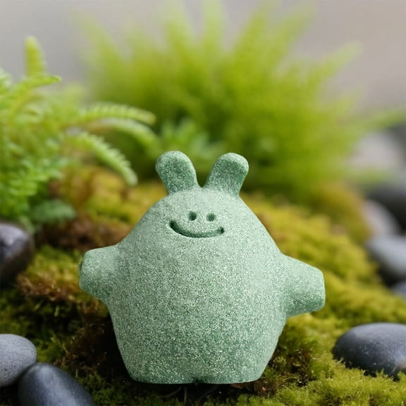 CxhicLuv Green Sandstone Tea Pet Ornament, Stress-Relieving Desktop Decor, Healing Stone Figurine for Tea Table & Office, Calming Green Sandstone Decor for Relaxation & Mindfulness Gifts