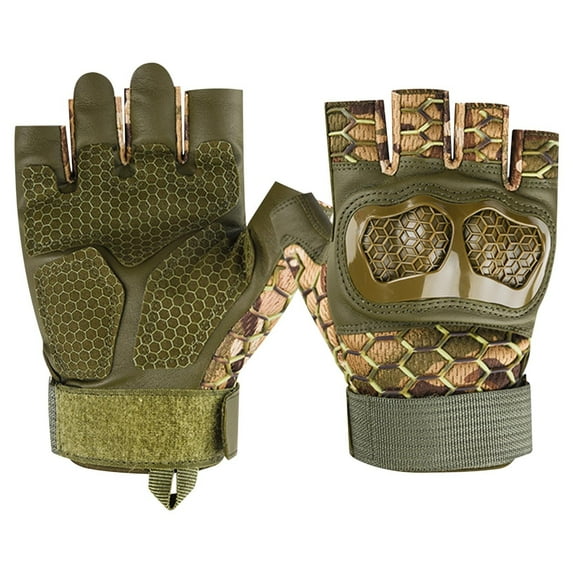 CxhicLuv Half Finger Motorcycle Gloves, Breathable, Touchscreen, Non-Slip – Ideal for Hunting, Cycling, Suitable for Riders, Sports Lovers
