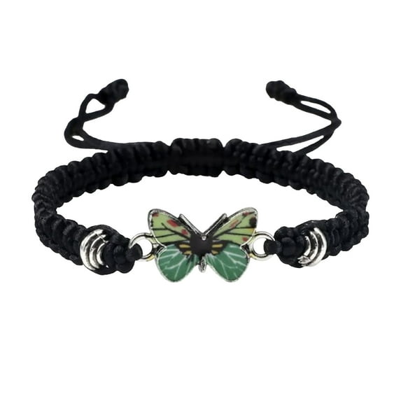 CxhicLuv Handwoven Couple Bracelet, Colored Thread Jewelry for Friends, Adjustable Length, Symbolizes Friendship, Perfect Gift for Birthdays & Camps, Green