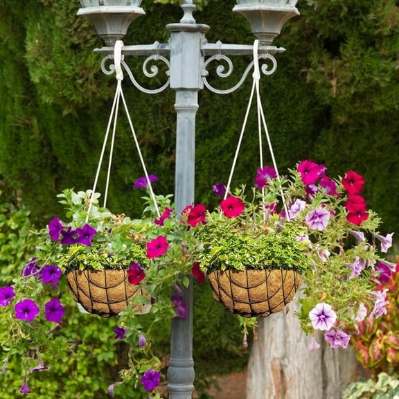 CxhicLuv Hanging Basket Fiber Liner, Natural Coconut Fiber Planter Insert for Flower Pots, Eco-Friendly & Water Retaining Basket Liner for Indoor/Outdoor Gardening & Home Decoration