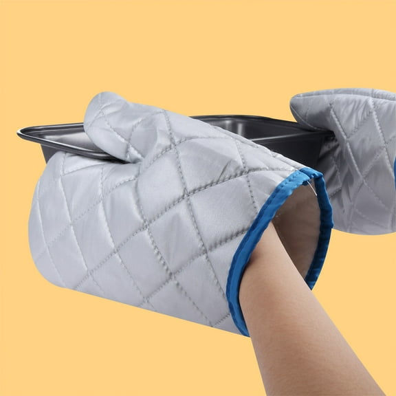 CxhicLuv Heat-Insulating Gloves, 9.1×5.5×0.4 Inch Oven Mitts – High-Temp Resistant, Easy-Clean, Comfortable – Suitable for Baking, Barbecues, Home Bakers, Chefs