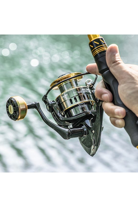 High-Precision Fishing Reel 5.1×5.1 Inch Aviation Aluminum Spool, 5.2:1 Ratio, Smooth Casting – All-Metal Spinning Wheel, Ideal for Saltwater Fishing, Perfect for Fishing Enthusiasts