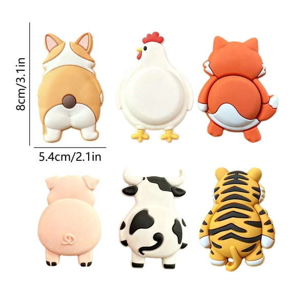 CxhicLuv Household Protective Wall Collision Sticker, Silent Buffer Door Handle Silicone Stickers for Refrigerator, Home, Kids Room, 6-Piece Set, Wall Protector, Door Bumper, Noise Reducer