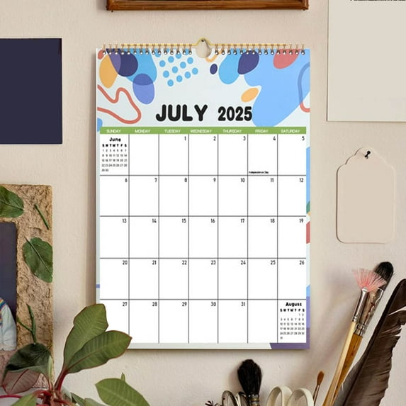 CxhicLuv July 2025-December 2026 Calendar, 18-Month Coil Wall Calendar with Flip Feature, Punch & Page Turning Calendar for Home or Office, Extended Coverage for Appointments, Tasks & Events