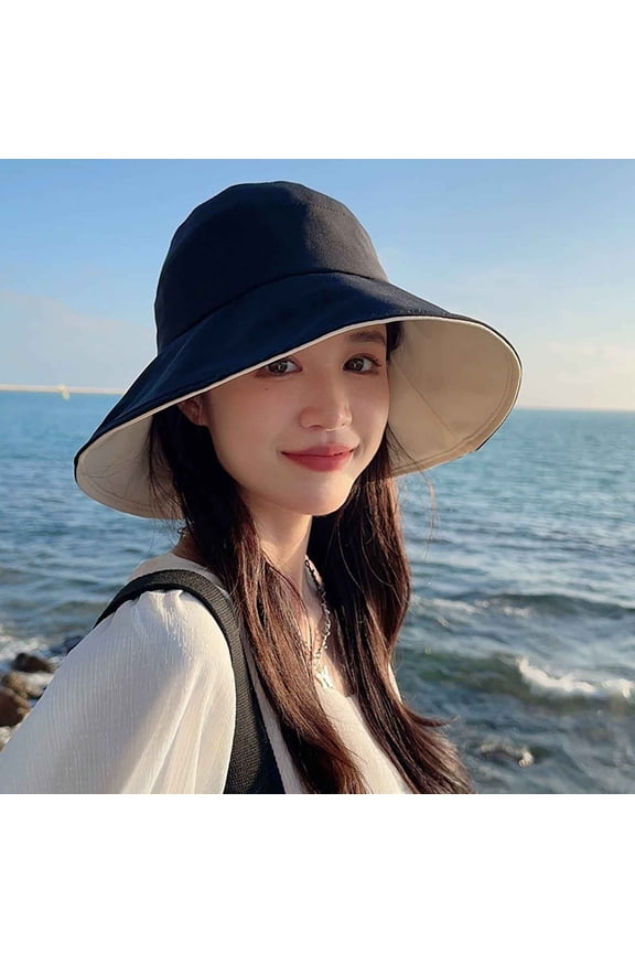 Kids' Sun Hat, Bow Bucket Design, UV Protection & Adjustable Cord – Ideal for Biking, Outdoor Play, 22.0-23.6 Inch Head Circumference, Perfect for Children, Summer Sun Cap, Black