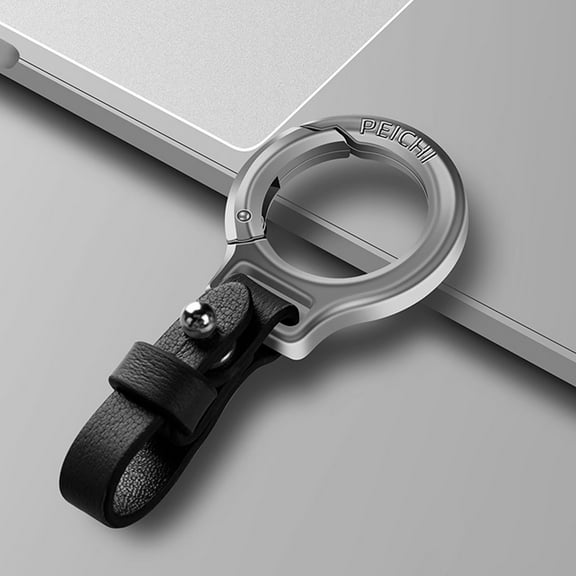 CxhicLuv Men's Car Keychain, Alloy and Cowhide Material, Lightweight for Waist Hanging, Anti-Scratch and Durable, Ideal for Father's Day and Work, Organizes Keys Easily