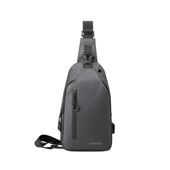CxhicLuv Men's Chest Bag 12.2×6.7×3.1 Inch Secure, Lightweight, Versatile – Casual Large-Capacity Crossbody Bag, Ideal for Travel, Picnics, Business, Suitable for Casual Users, Outdoor Lovers, Gray