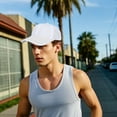 thumbnail image 1 of CxhicLuv Men's Nylon Baseball Cap 23.6×4.3 Inch, Hollow-Out, Extended Brim, Breathable – Ideal for Summer, Outdoor Travel, Perfect for Male Hikers, Sports Fans, White, 1 of 6
