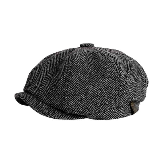 CxhicLuv Men's Vintage Beret Hat 24-24.8 Inch Washed, Sun-Protective, Breathable – Octagonal Newsboy Cap for Outdoor Use, Ideal for Running, Hiking, Daily Wear, Suitable for Men, Outdoor Fans, Grey