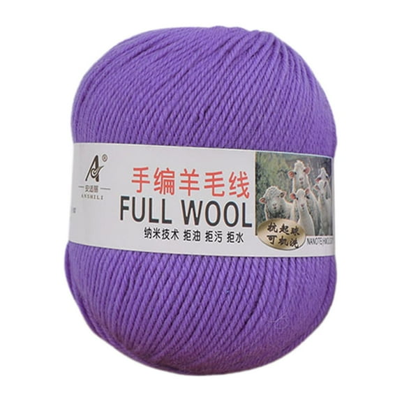 CxhicLuv Mercerized Super Soft Wool Yarn, Medium Thick DIY Yarn, Ideal for Sweaters, Scarves, Soft & Versatile, Suitable for Knitters, Crafters, Purple