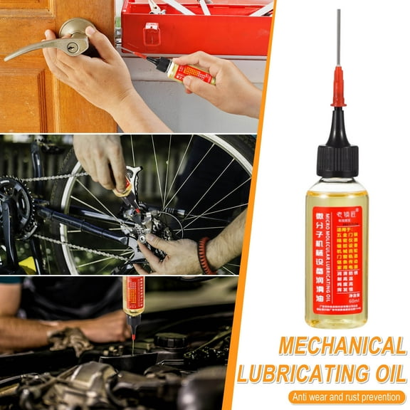 CxhicLuv Molecular Equipment Lubricating Oil, 60ml Mechanical Lock Core & Fan Lubricant, High Wear Resistance, Rust Prevention for Hardware, Chains, Bikes & Household Appliances