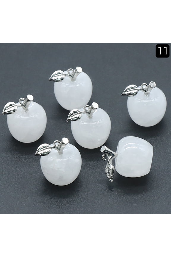 Natural Opal Stone Apple Pendants, Mini Lucky Charms with Leaves, Polished for Daily Wear, Symbolizes Wealth, Ideal Gift for Birthdays & Valentine’s Day