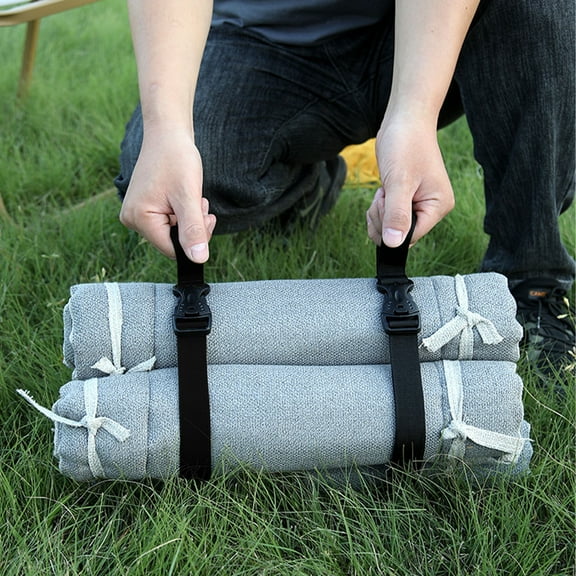 CxhicLuv Nylon Binding Straps 53×0.9 Inch – Adjustable, Durable, Recyclable Storage Straps with Secure Buckle – Ideal for Camping, Travel, Perfect for Outdoor Enthusiasts, Gear Organizers, Black