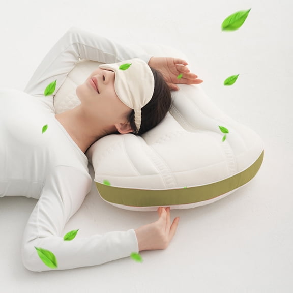 CxhicLuv Orthopedic Pillow Core - Super Soft, Comfortable and Non-Sagging Support for Neck and Head - For Back or Side Sleepers - Better Sleep for Home or Bedroom Use - Green Color